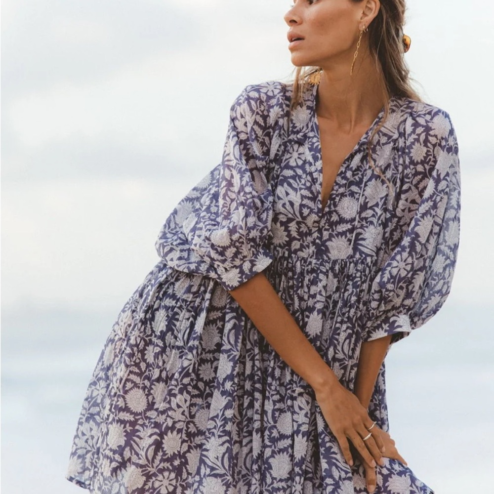 Kyra Mini Dress ~ Blue Iris - Picture 3 of 7